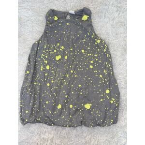 Stem Girls Sz. 5 Gray Ylw Paint Splatter Dress. Cute, **Nt Flaw**